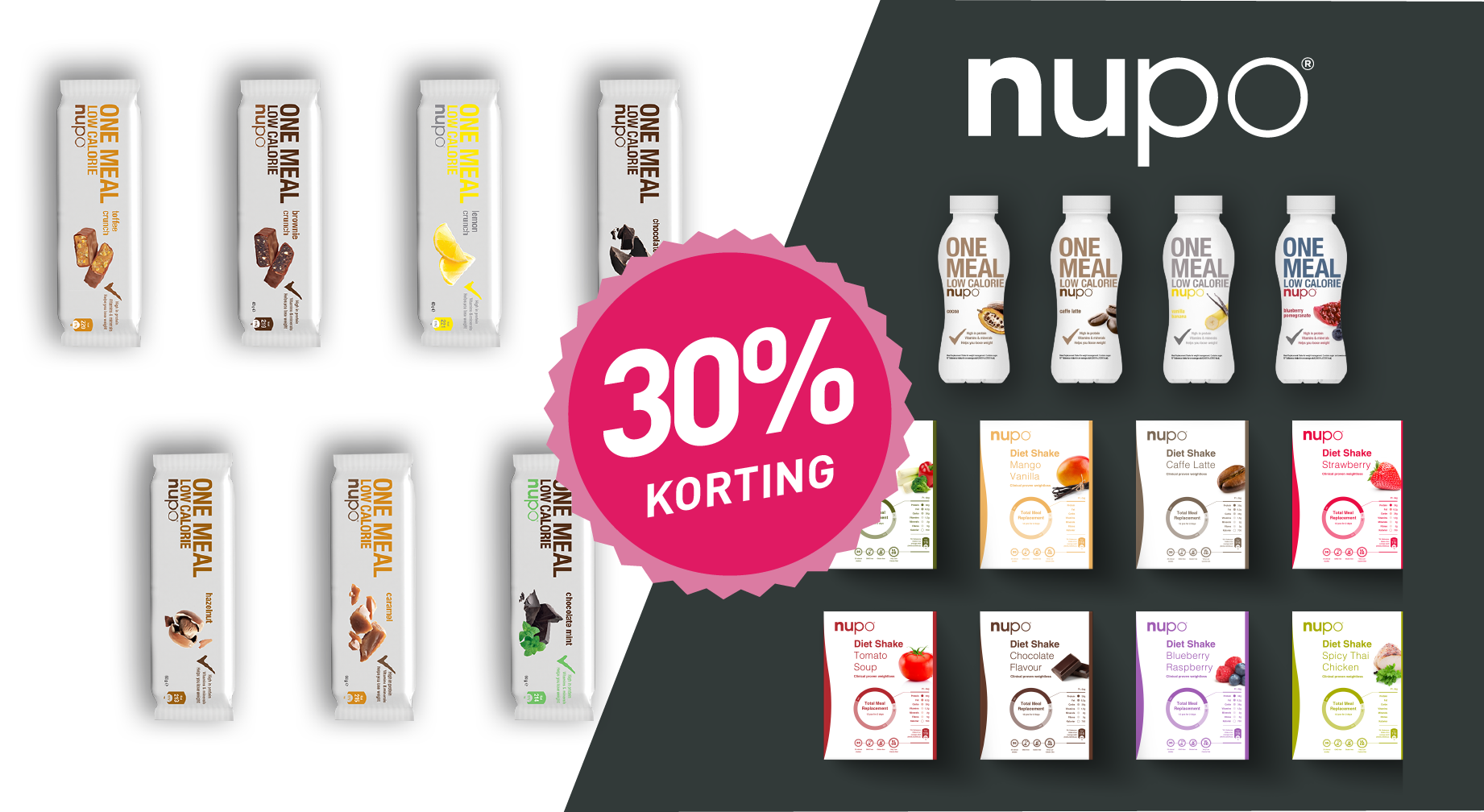 30% korting op alles van Nupo!