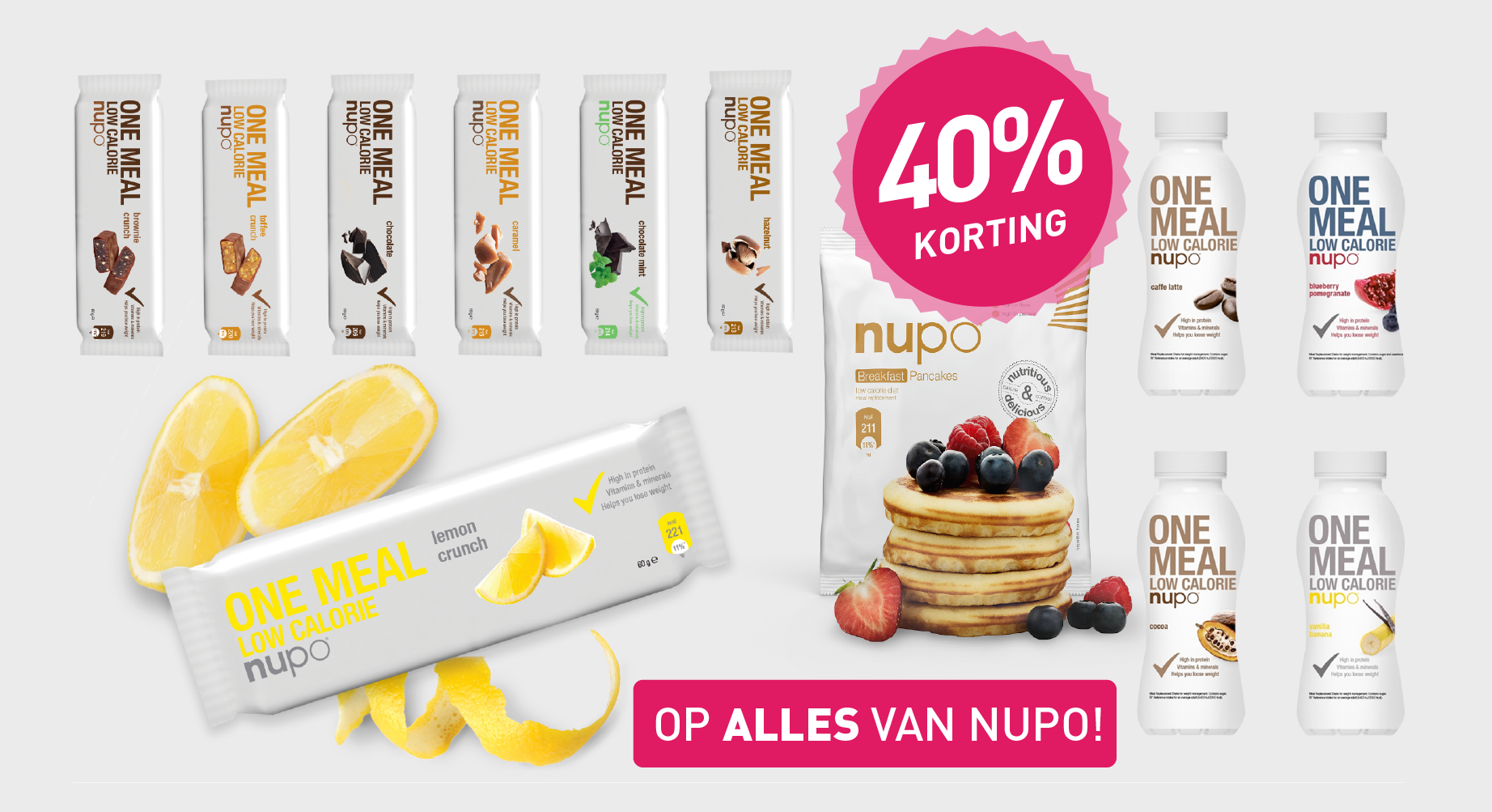 40% korting op het gehele assortiment van Nupo!