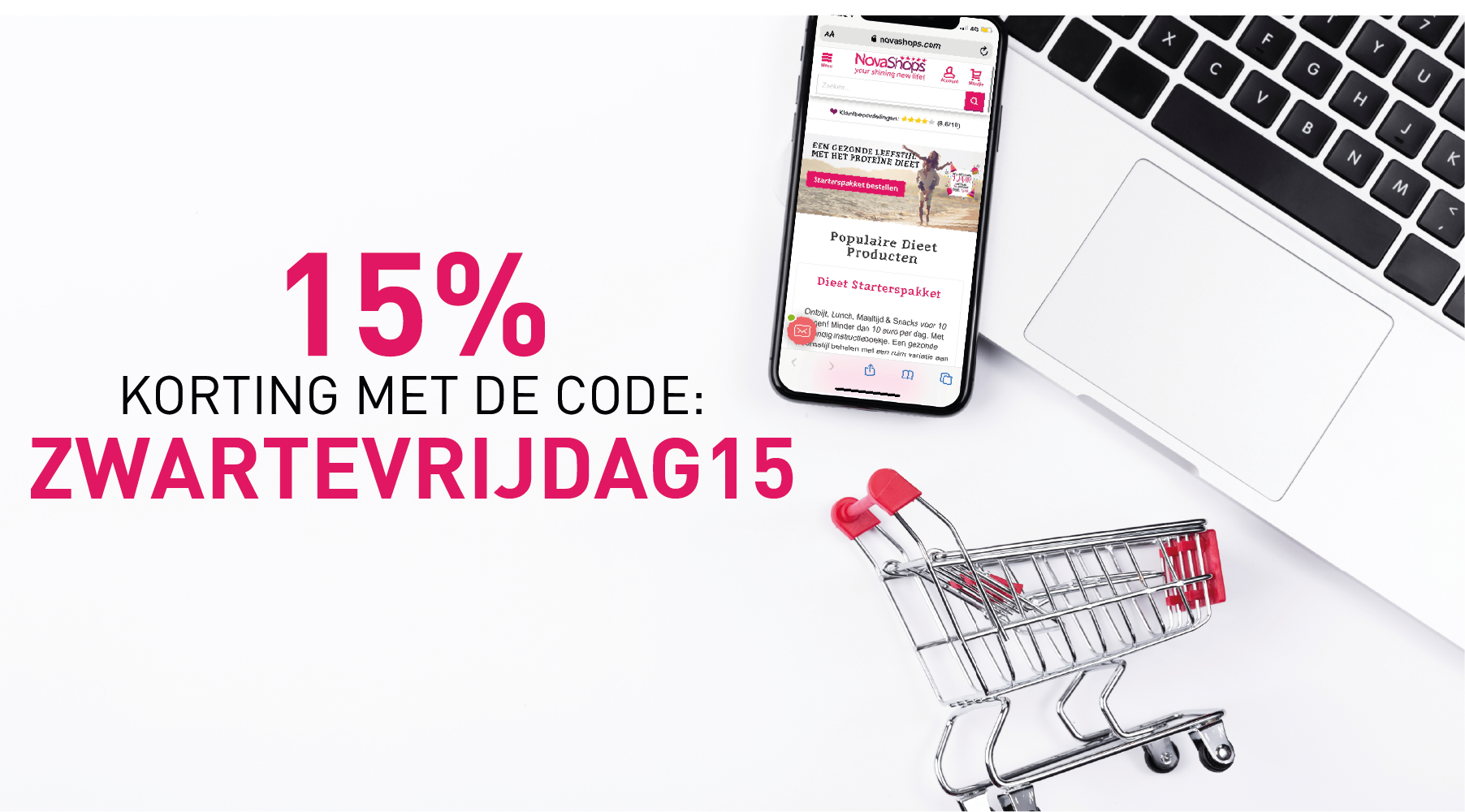 15% korting op ons gehele NovaShops assortiment!