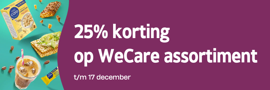 WeCare assortiment 25% korting